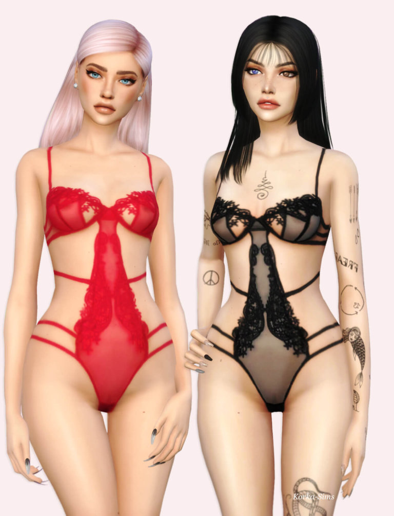 Sims Mirna Lace Bodysuit The Sims Book