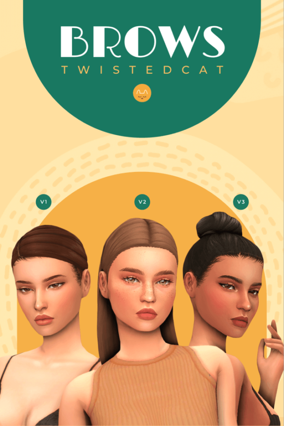 Eyebrow Set By Twisted Cat EA Colors The Sims Book