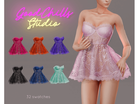 Lace Babydoll Dress The Sims Book