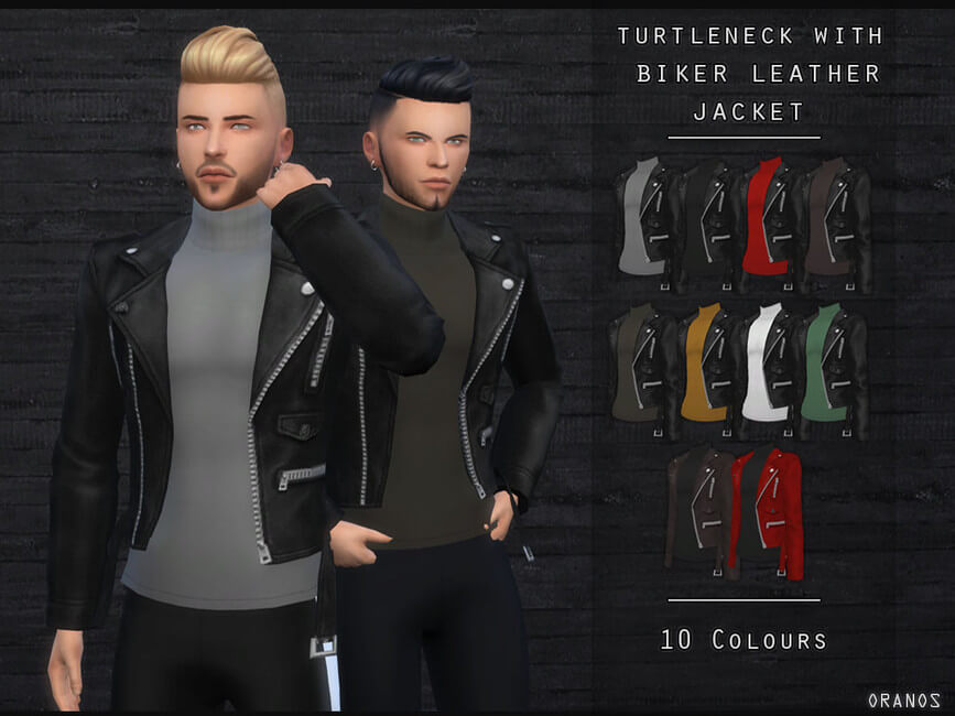Sims 4 Maxis Match Biker Leather Jacket | The Sims Book