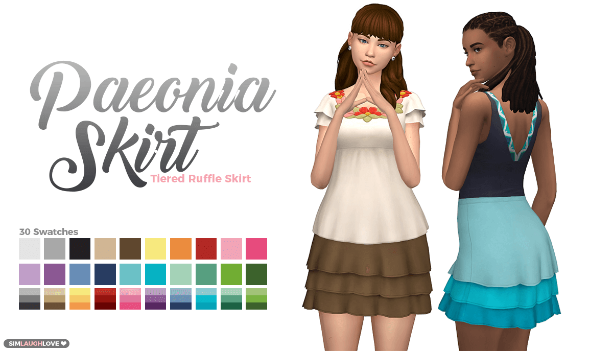 Sims 4 Maxis Match Paeonia Skirt The Sims Book