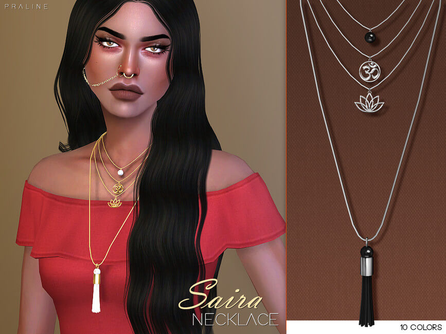 Sims 4 Long Necklace Cc
