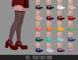 Sims 4 Maxis Match Lolita Shoes - The Sims Book