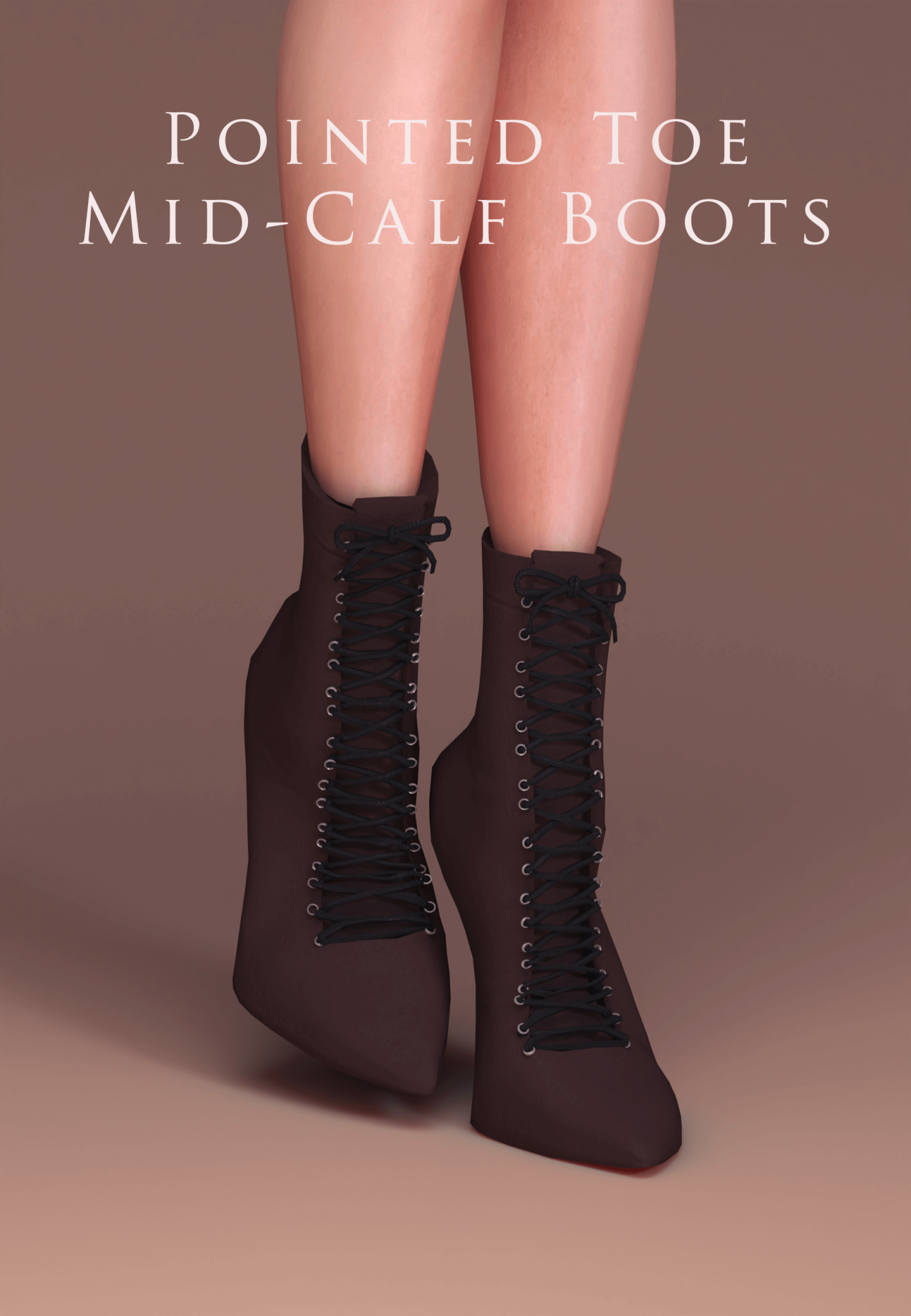 Sims 4 Pointed Toe Mid Calf Boots Slider & Non Slider Versions - The ...