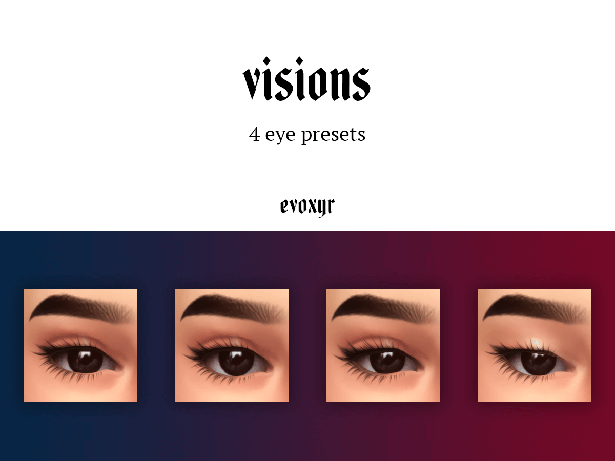 Sims 4 Visions Eye Presets The Sims Book