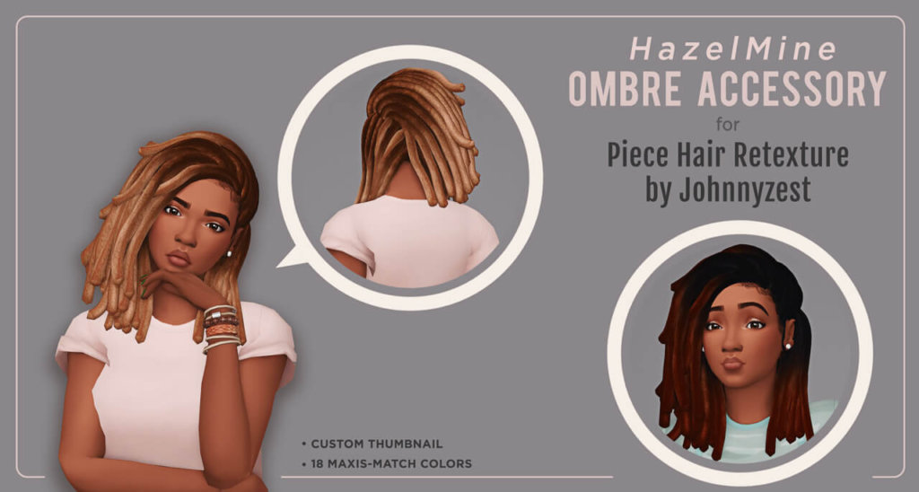 Sims 4 loc hairstyles Piece Hair - The Sims Book