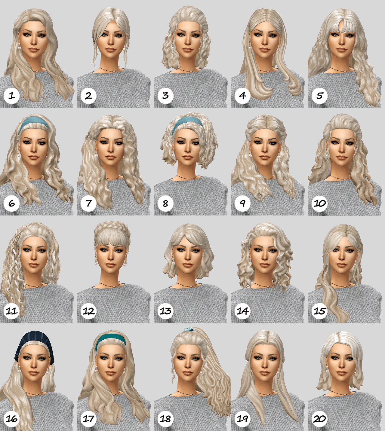 fluffy hair with bangs recolor sims 4 cc