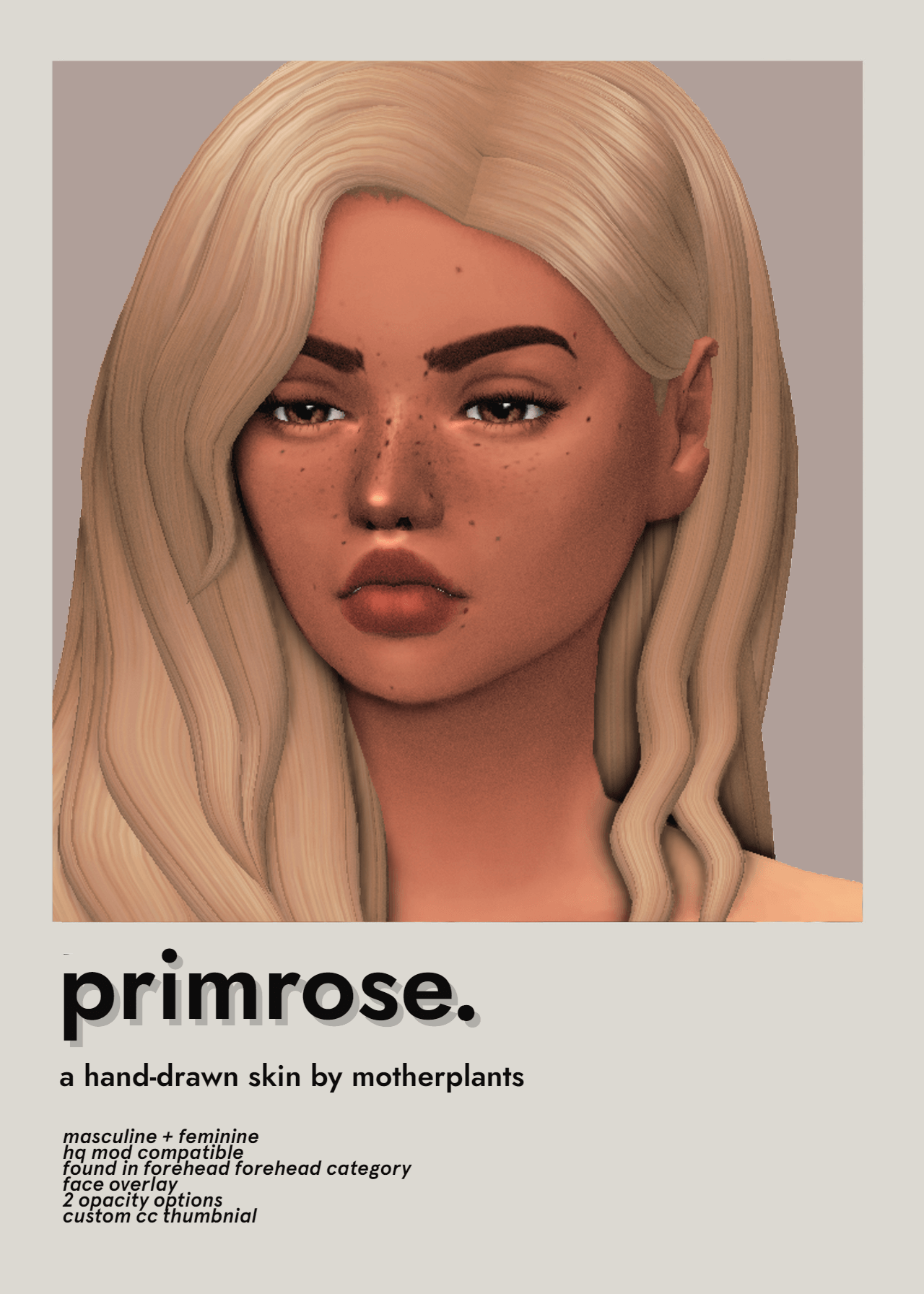 Sims 4 Primrose Skin Overlay The Sims Book