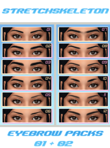 the sims 4 maxis match eyebrows cc