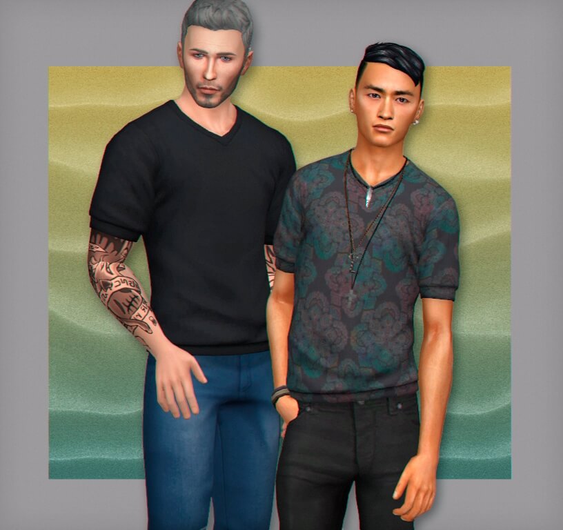 Sims 4 Simplicity male top | The Sims Book