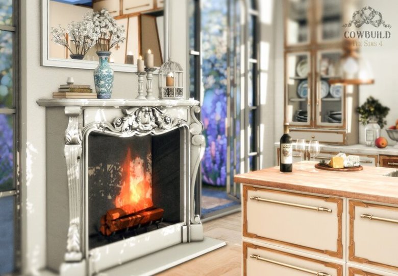 french country kitchen sims 4 cc