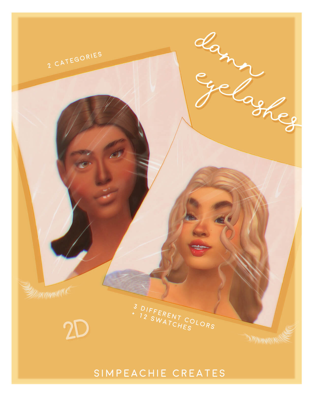 simpeachie 2D Eyelashes | The Sims Book