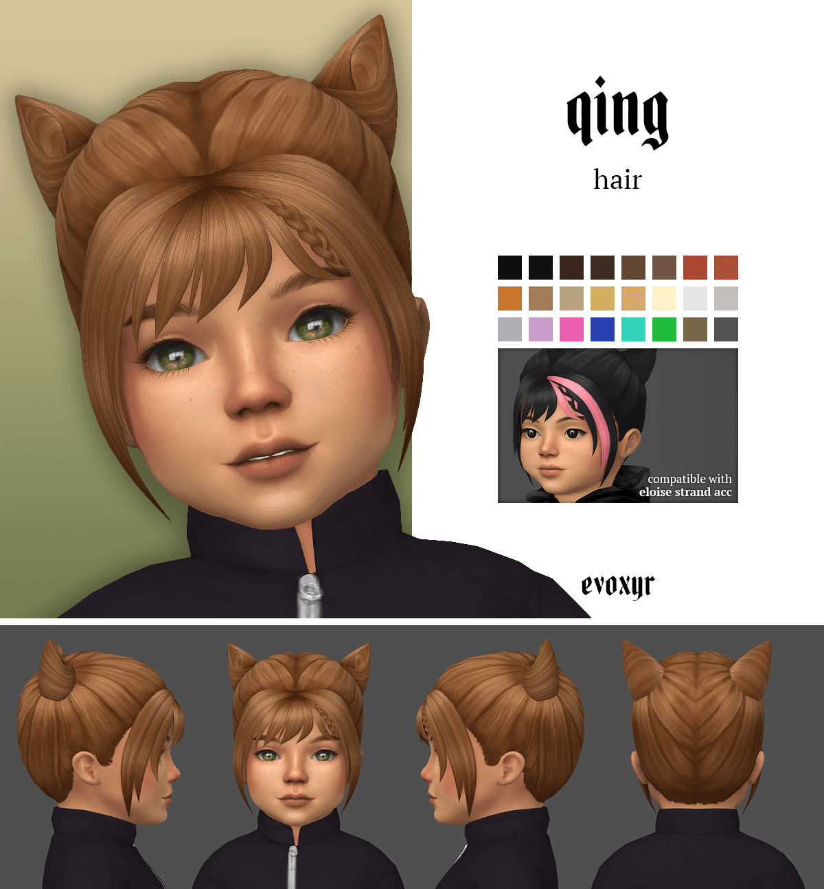 The Sims 4 Cc Toddler Hair Maxis Match