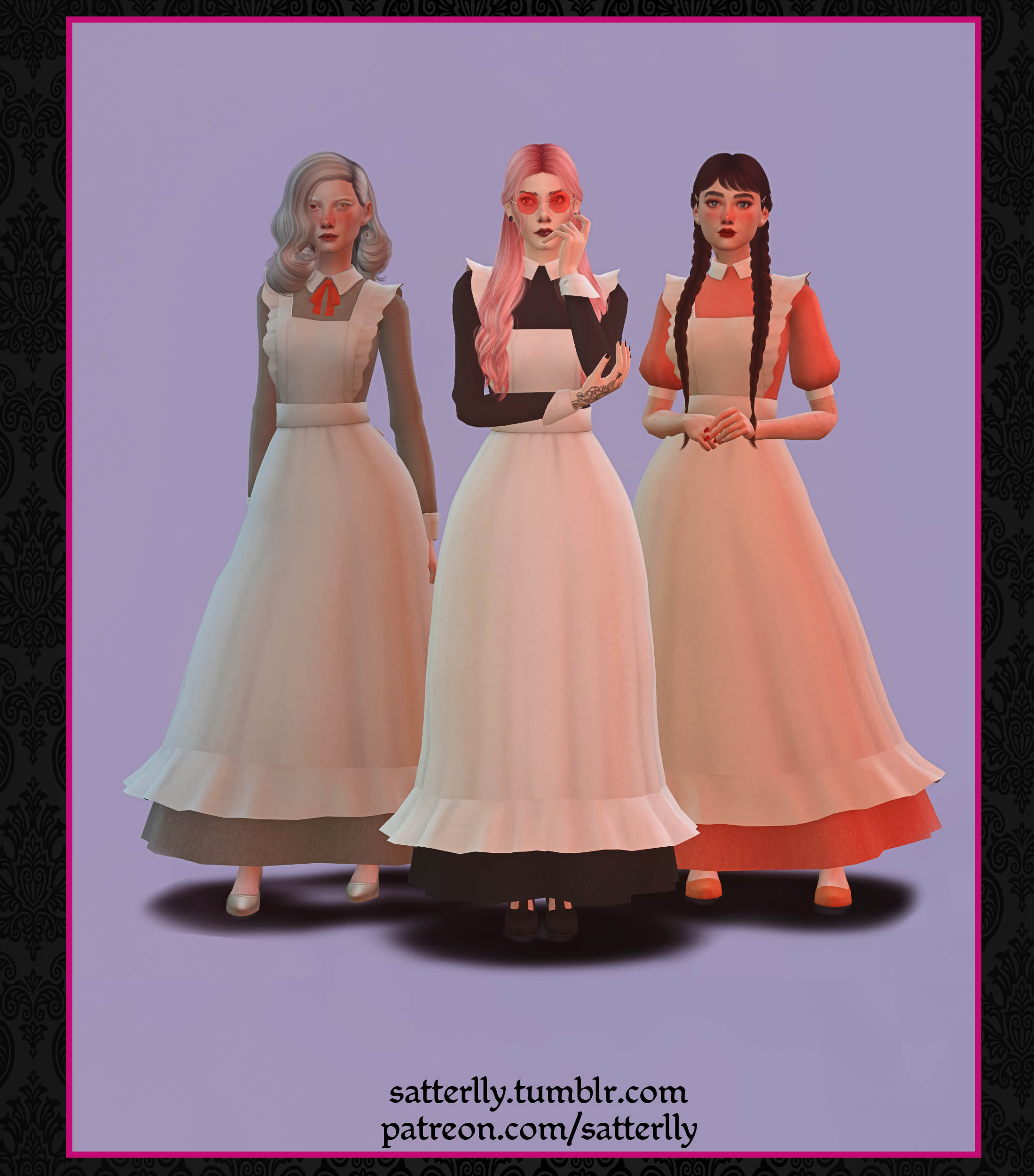 sims 4 custom content maid dress