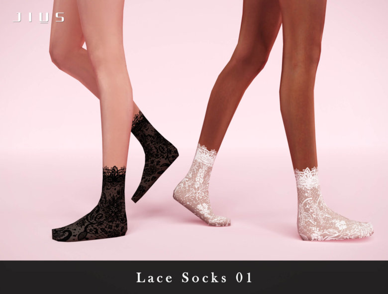 Sims 4 Lace Socks 01 - The Sims Book