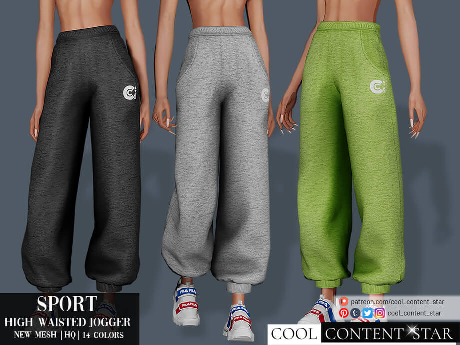 Sims 4 High Waisted Jogger by sims2fanbg at TSR | The Sims Book
