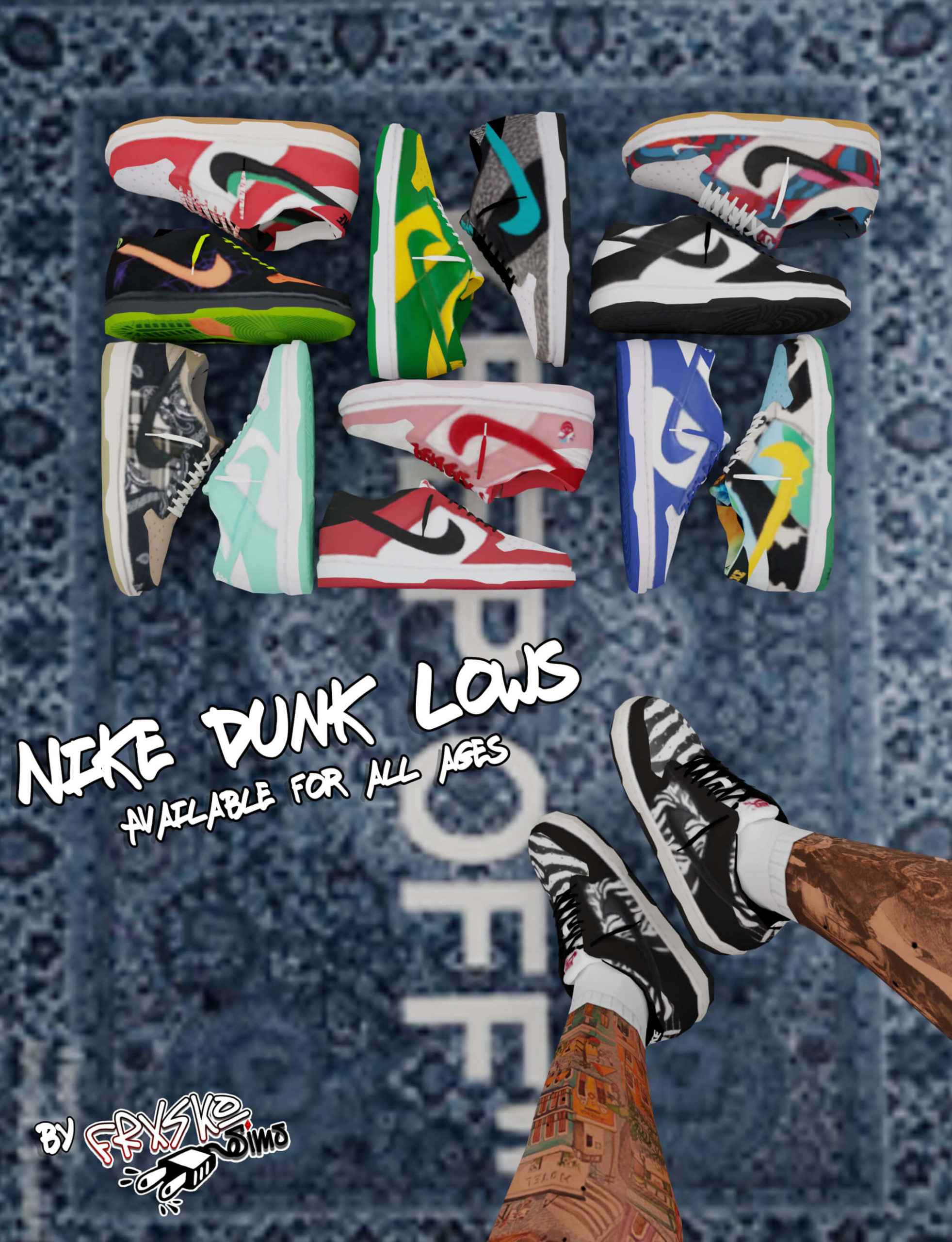 burnt weapon Amplifier Sims 4 nike dunk lows happy spooky season | The Sims Book