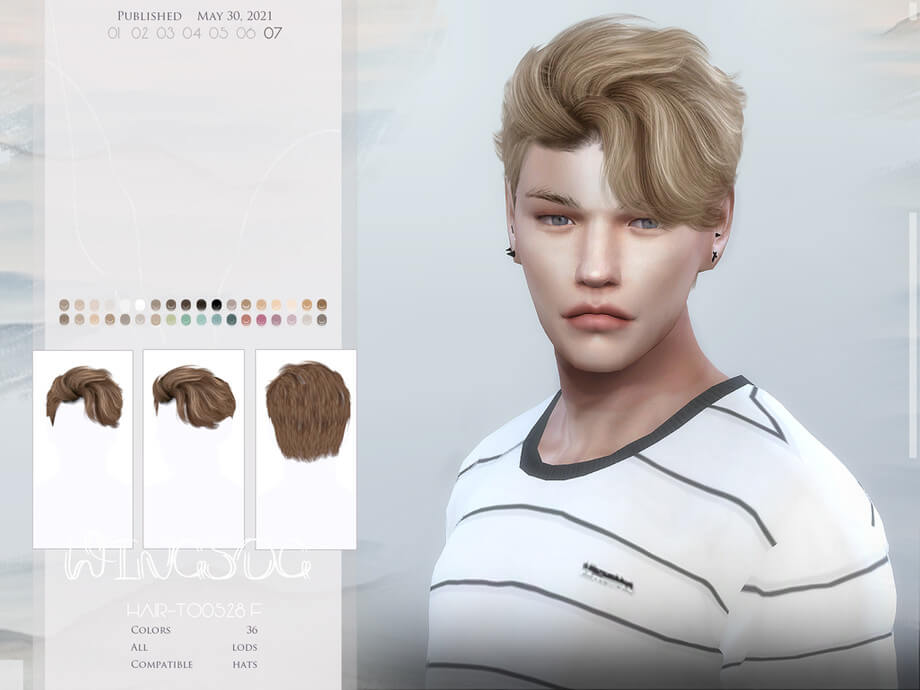 Sims 4 To0528 Hair By Wingssims From Tsr The Sims Book