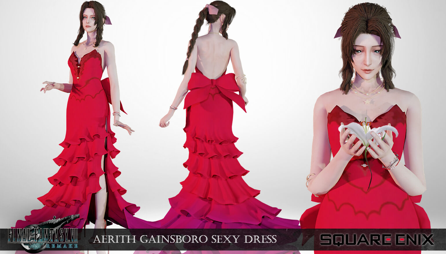 Final Fantasy Vii Remake Aerith Gainsboro Sexy Dress The Sims Book