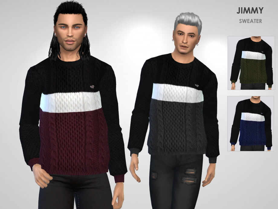 Sims 4 Jimmy Sweater by Puresim | The Sims Book