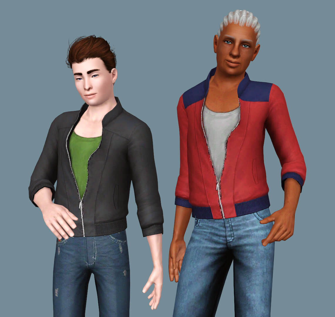 Sims 4 store baseball jacket for teens elders slimmed | The Sims Book