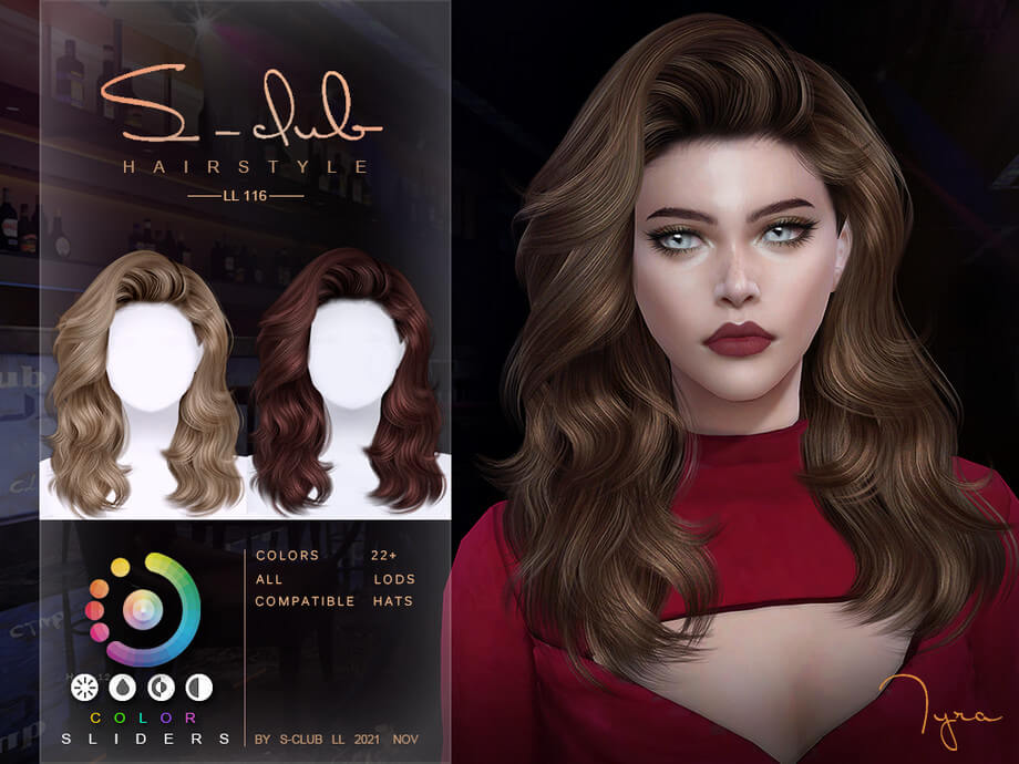Sims 4 Wavy Hair Tyra By S Club At Tsr The Sims Book
