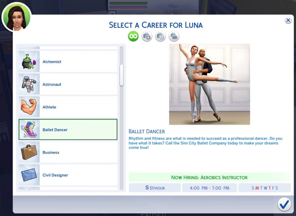 The Sims 4 Ballet Dancer Career Thesimsbook.com  