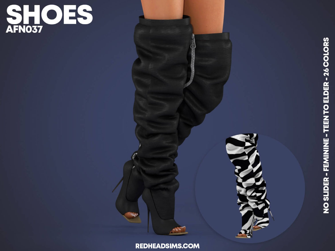 The Sims 4 AF SHOES N037 at REDHEADSIMS