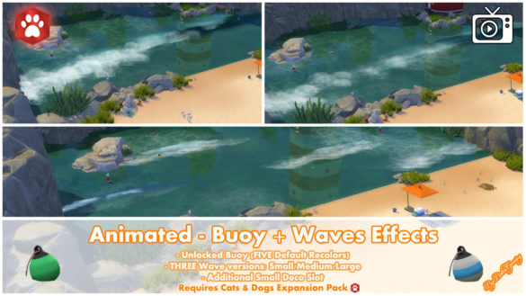 The Sims 4 Animated - Buoy + Waves Effects