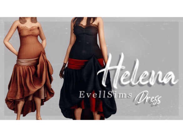 The Sims 4 Helena Dress by EvellSims