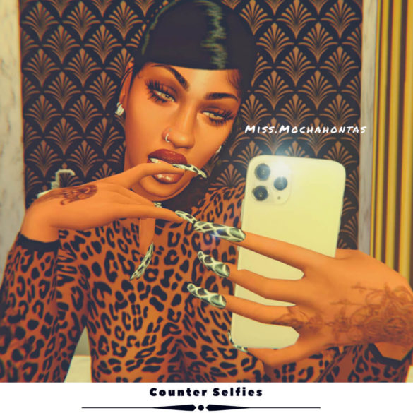The Sims 4 miss mochahontas counter selfies pose pack
