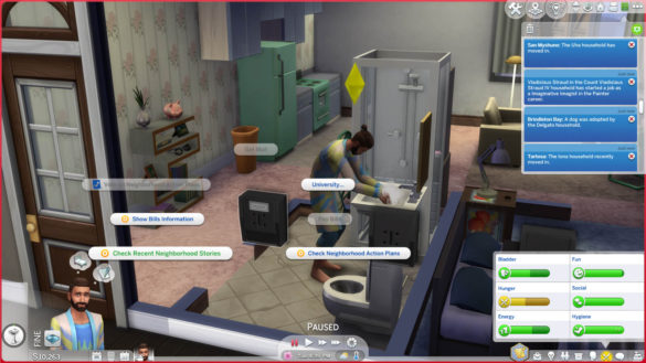 The Sims 4 More Neighborhood Stories Notifications
