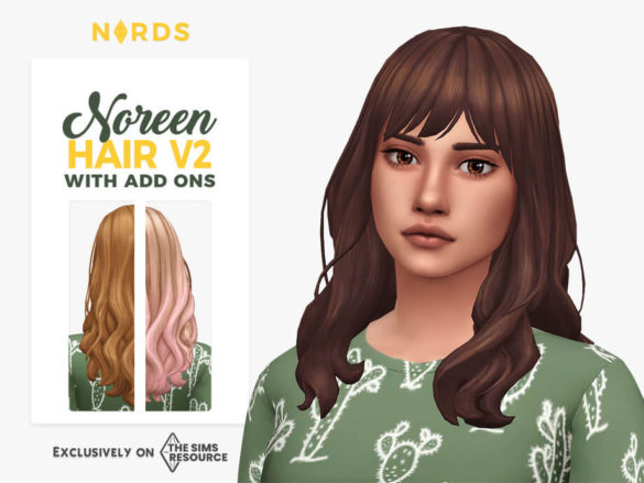 The Sims 4 Noreen Hair V2 by Nords