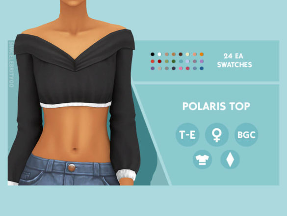 The Sims 4 Polaris Top by simcelebrity00