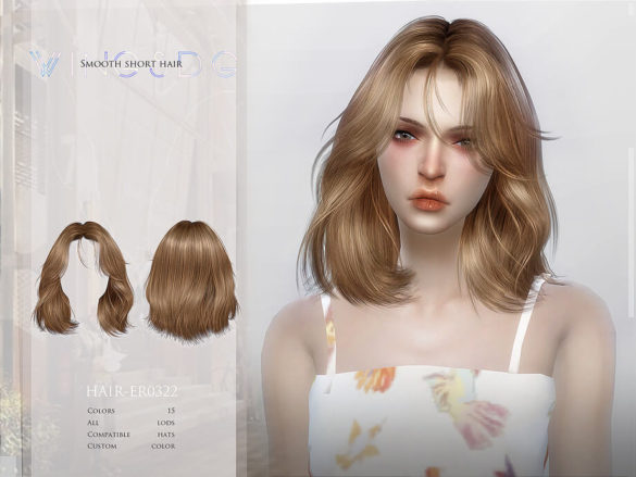 The Sims 4 Smooth short hair by wingssims