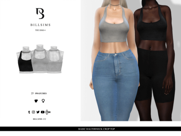 Basic Athletic Halterneck Crop Top