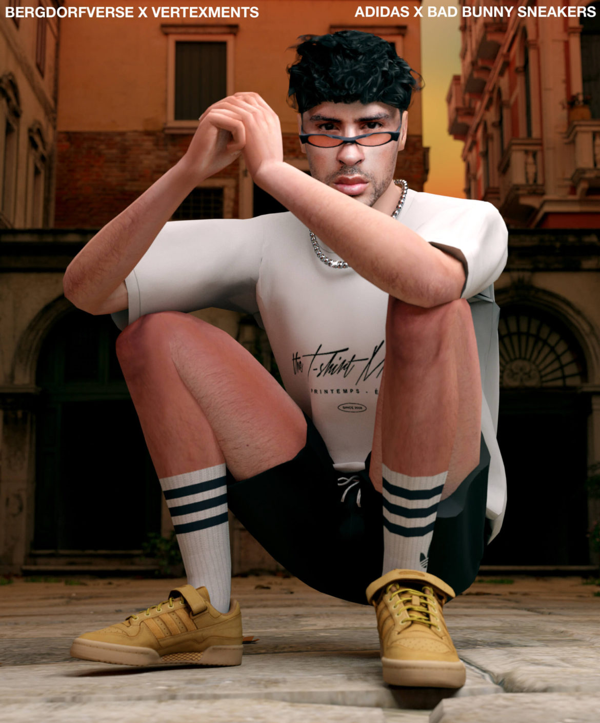 The Sims 4 adidas x bad bunny sneakers feat vertexments