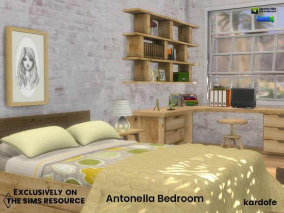 The Sims 4 Antonella Bedroom by kardofe