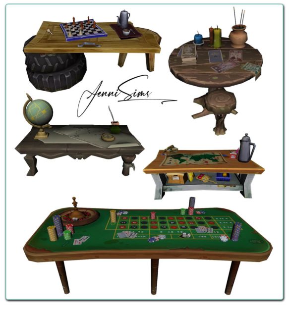 The Sims 4 Decorative tables at Jenni Sims