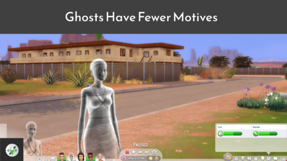 The Sims 4 Ghosts Have Fewer Motives