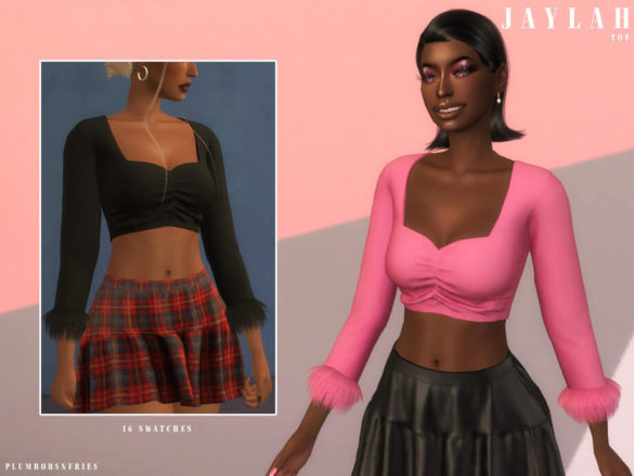 The Sims 4 JAYLAH TOP by Plumbobs n Fries at TSR