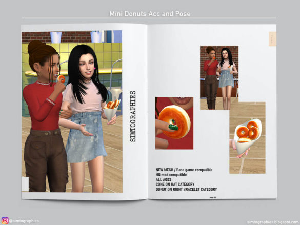The Sims 4 mini donuts acc pose download