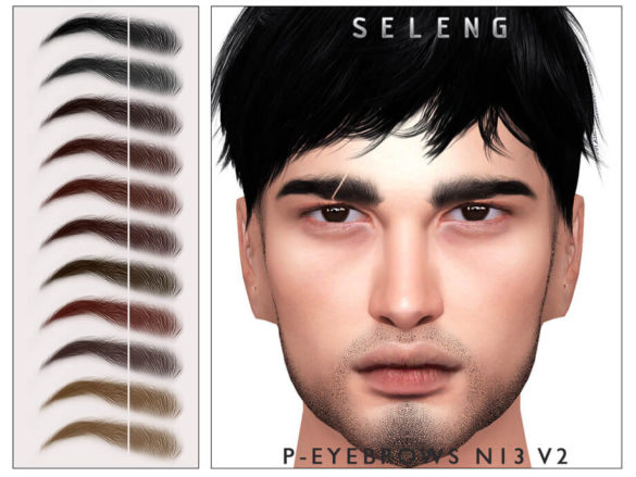 The Sims 4 P-Eyebrows N13 V2 by Seleng at TSR