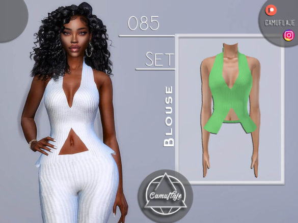 The Sims 4 SET 085 – Blouse by Camuflaje at TSR