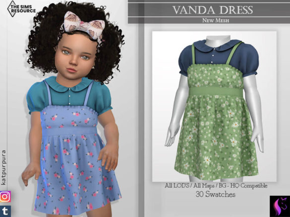 The Sims 4 Vanda Dress by KaTPurpura
