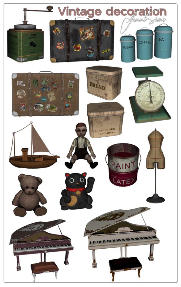 The Sims 4 Vintage decoration at Jenni Sims