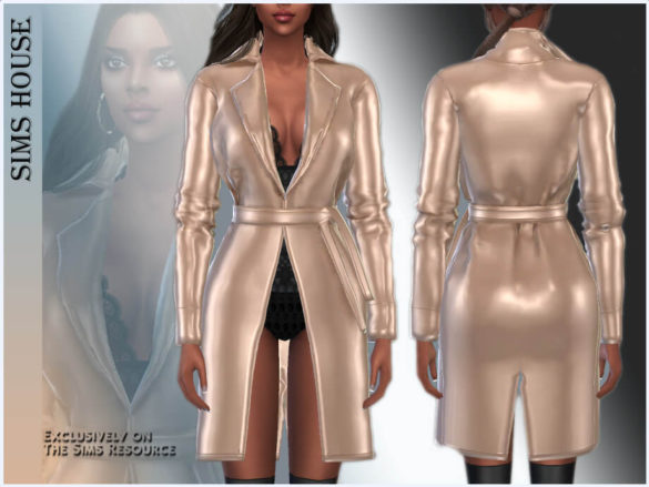 The Sims 4 Women’s leather coat by Sims House at TSR