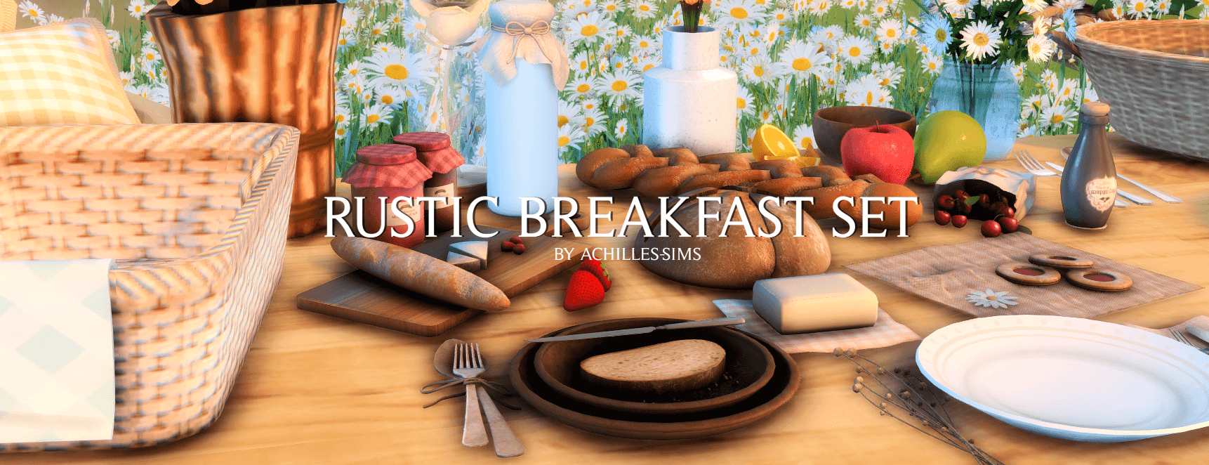 rustic breakfast set