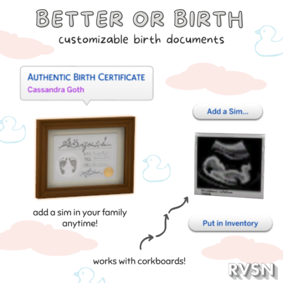 better or birth Customizable Birth Documents