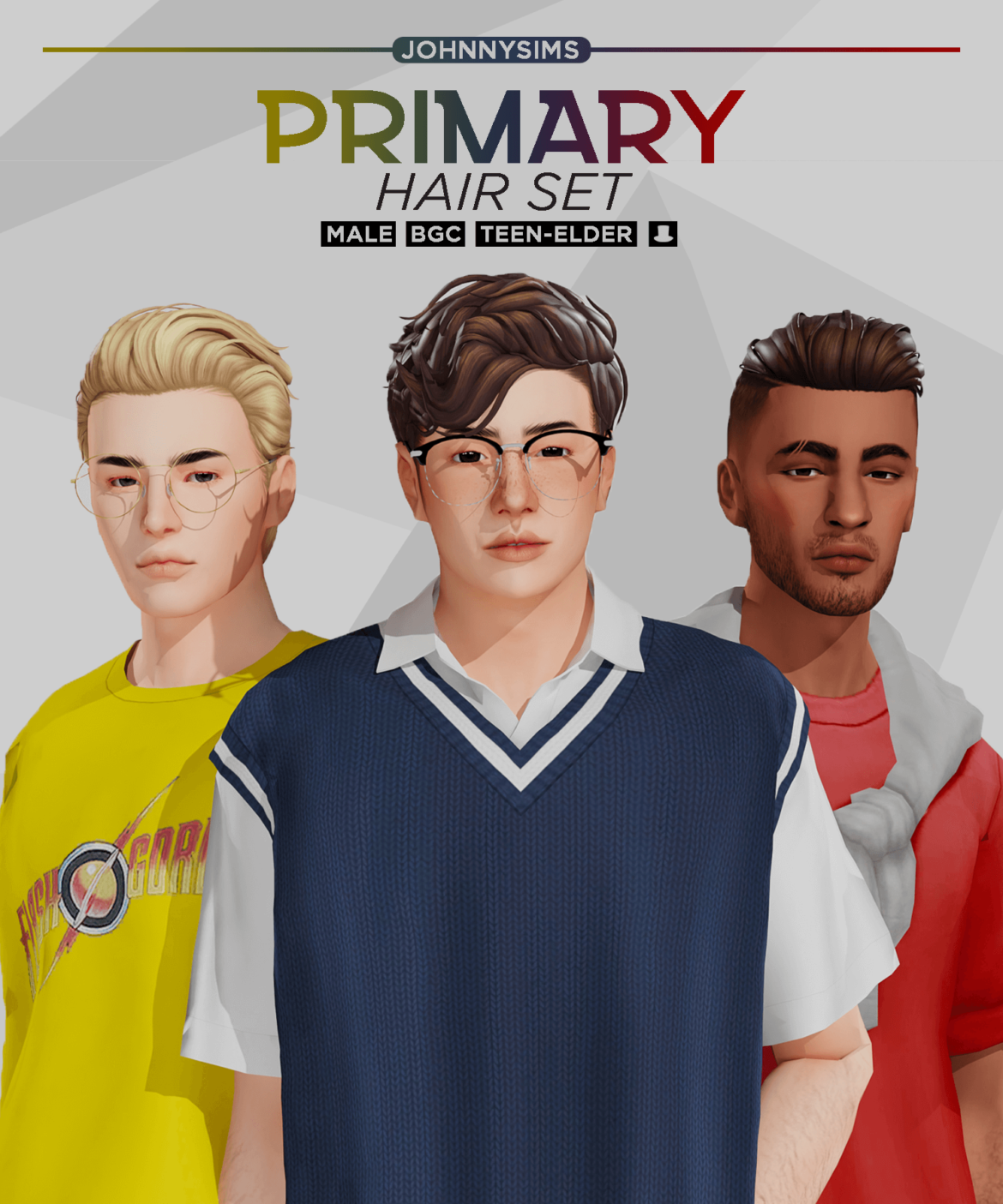 primary male hair set